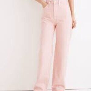 Madewell Baggy Straight Jean Pink